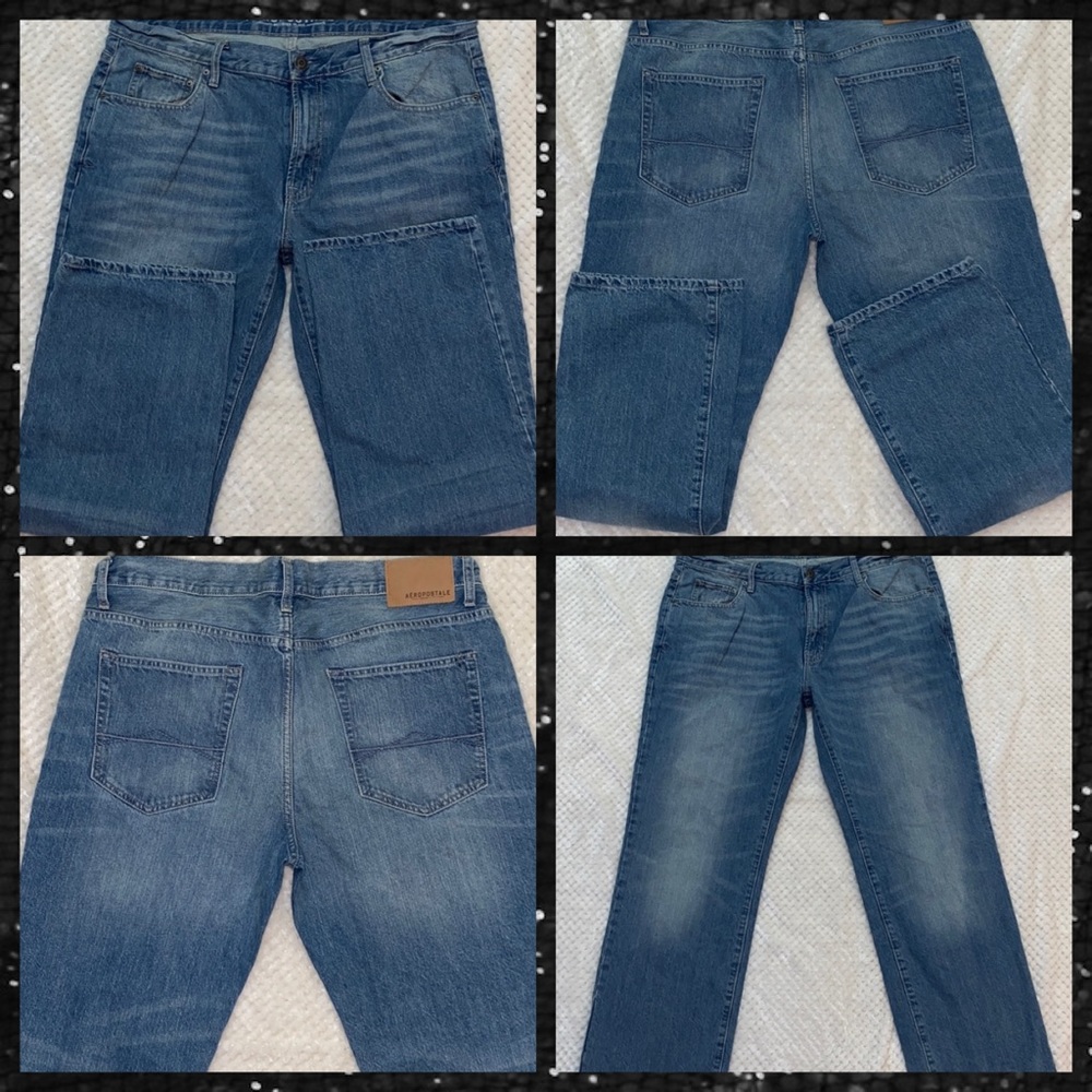 Aeropostale straight distressed jeans